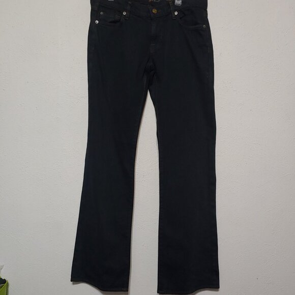 7 for all mankind size 28 Women's Bootcut midrise Jean Dark Wash Graphite - Picture 1 of 6